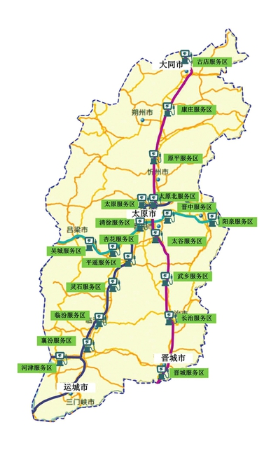 全省高速公路充电桩分布图